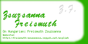 zsuzsanna freismuth business card